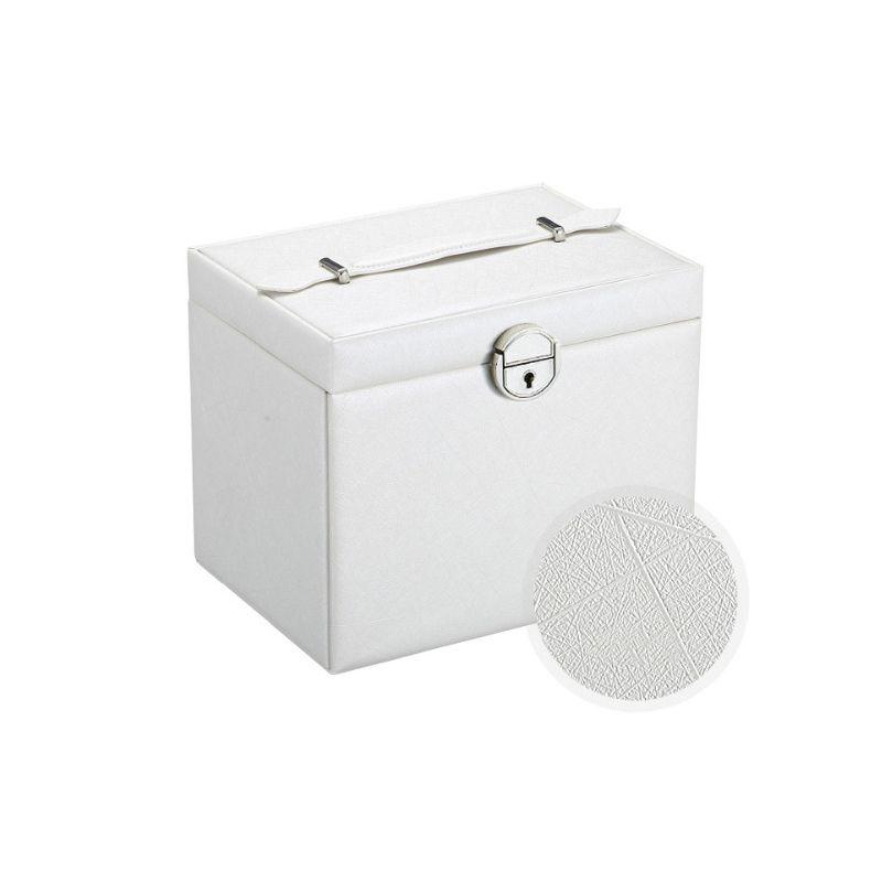 A multi-level casket, a jewelery box - white