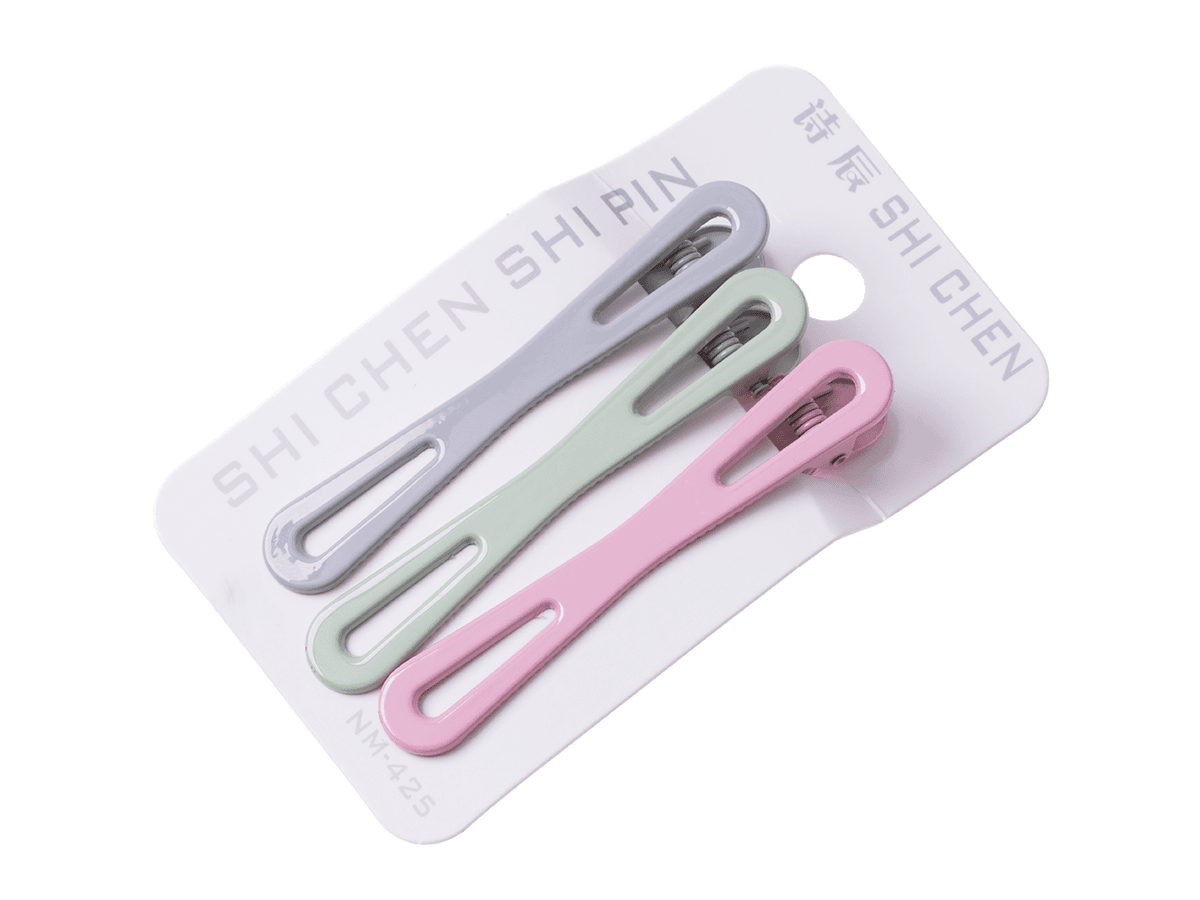 A set of 3 pieces hairpins "infinity" - green grey pink