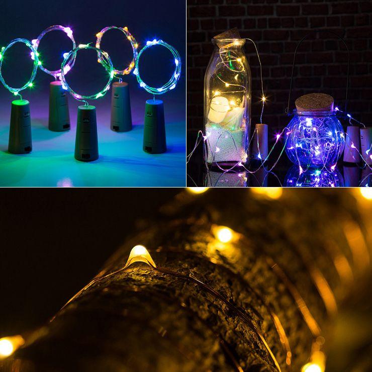 Fairy lights LED with a cork - colored