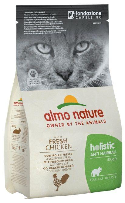 ALMO NATURE Adult Anti-hairball with chicken - Dry Cat Food - 400 g