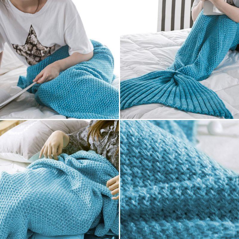 Mermaid tail blanket 80x180 - turquoise