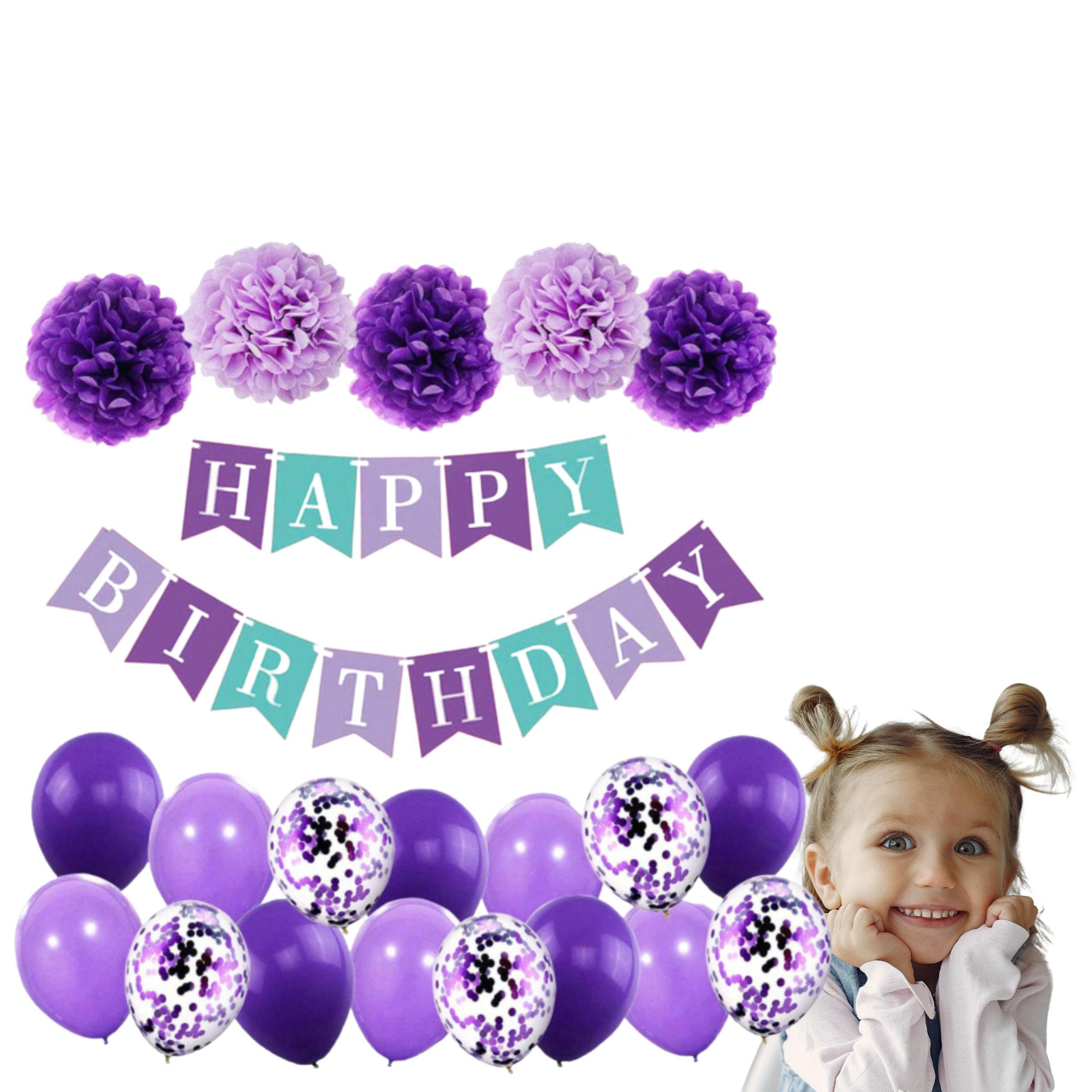 Birthday decoration - purple