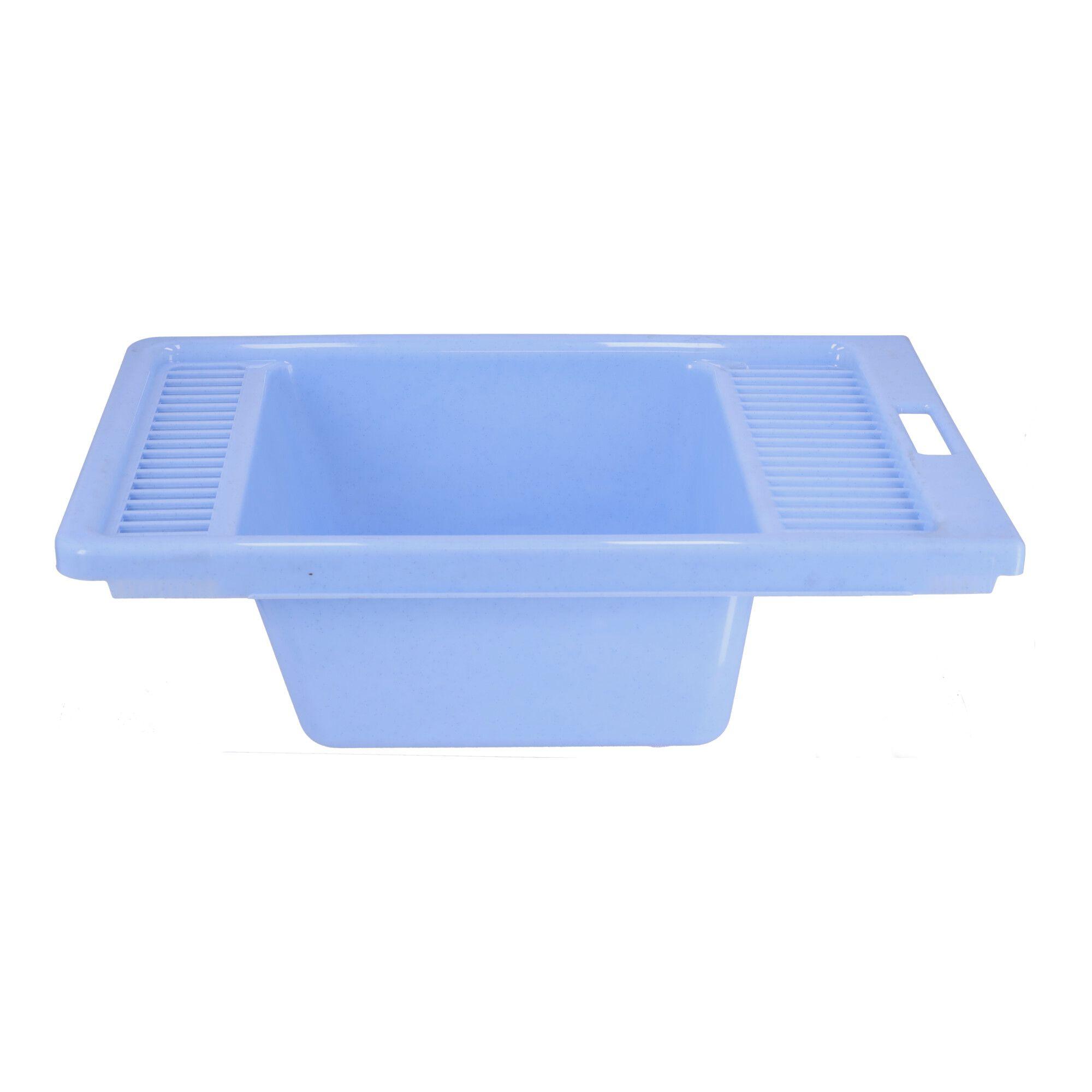 Bath bowl with stopper, POLISH PRODUCT - light blue