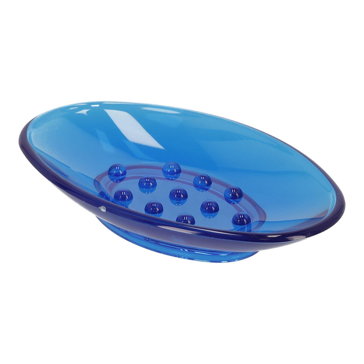 Plastic soap dish, Soap pad - blue