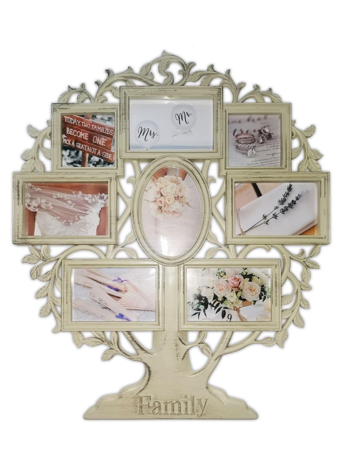 Tree-shaped photo frame with the inscription Family