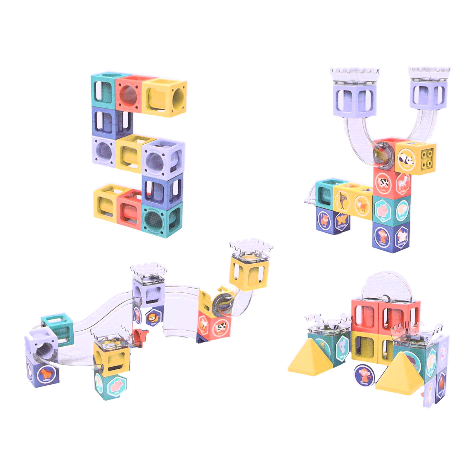 Magnetic building blocks - Tracks - Set of 38 pieces