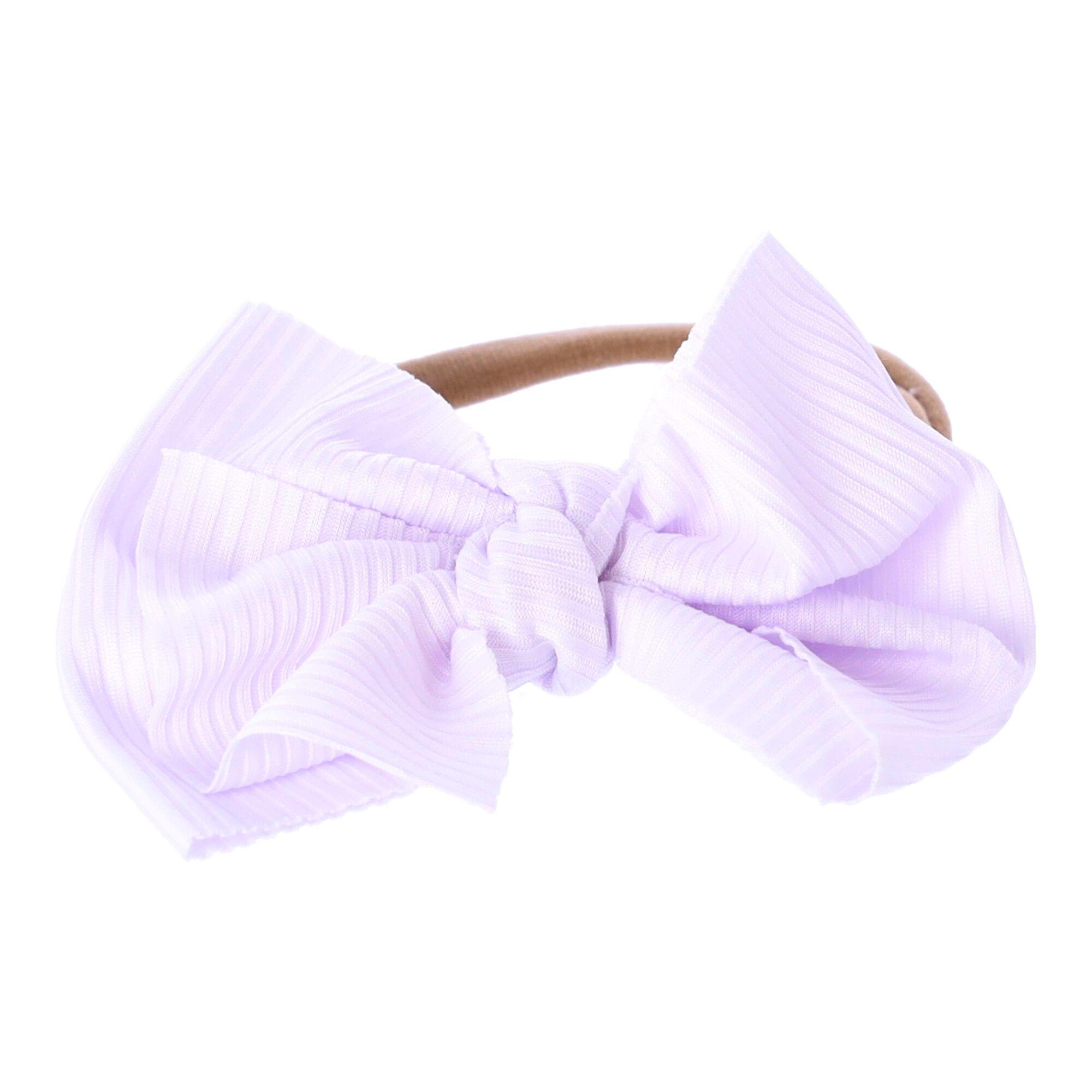 Baby headband with a bow - light purple