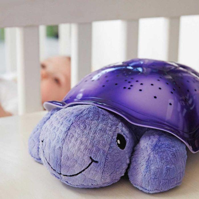 Night lamp with light projection - Turtle, purple