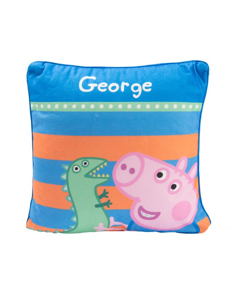 Peppa Pig Pillow - George, 30x30 cm LICENSED, ORIGINAL PRODUCT