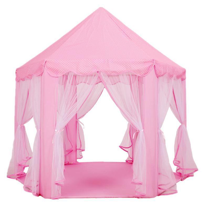 Sześciokątny namiot dla dzieci do domu / ogrodu – różowy