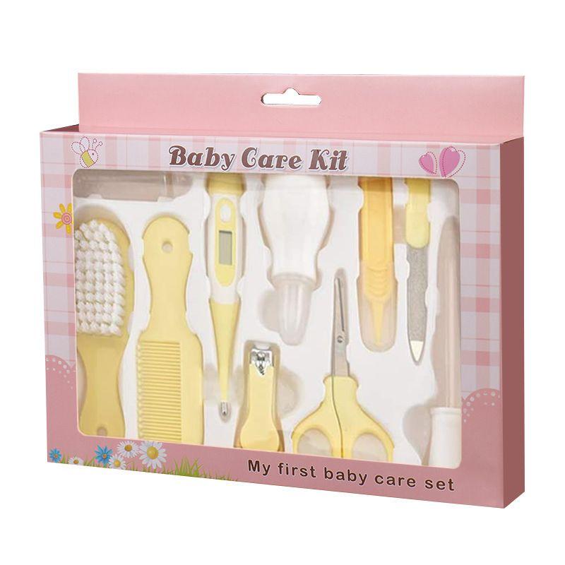 Care set for children and babies 10 elements - yellow and pink