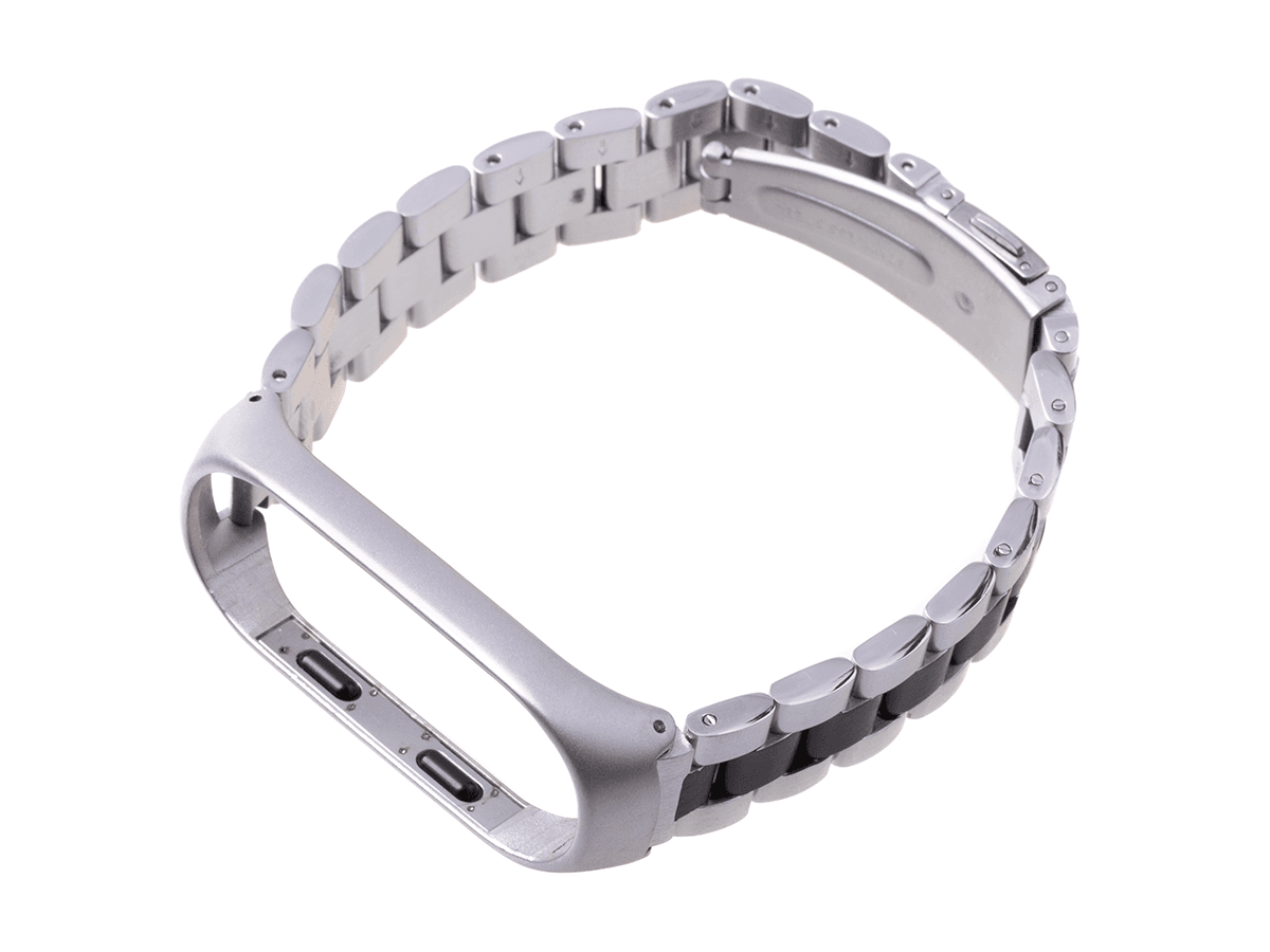 Bracelet strap Xiaomi Mi Band 3 / Xiaomi Mi Band 4 - silver black
