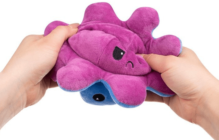 Octopus double-sided mascot 40 cm - dark blue & dark pink