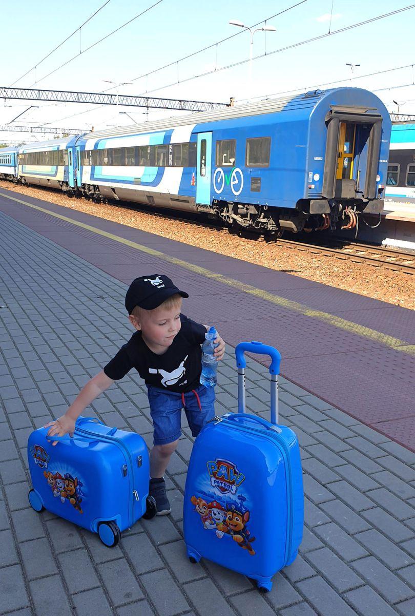 Paw Patrol travel suitcase on wheels - blue large