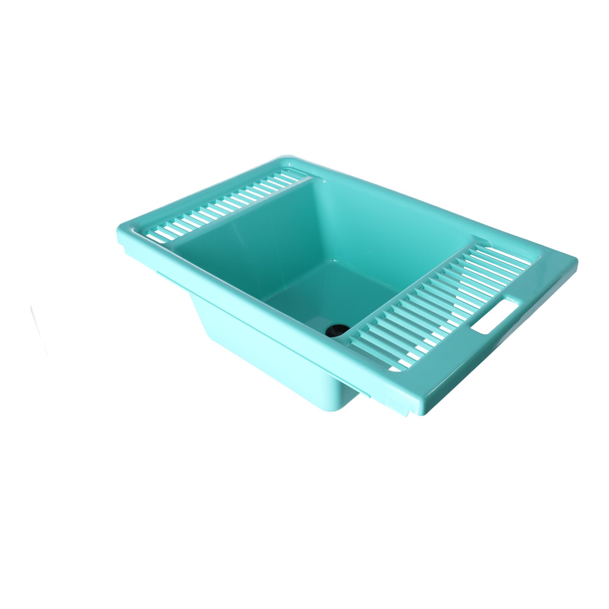 Bath bowl with stopper, POLISH PRODUCT - turquoise