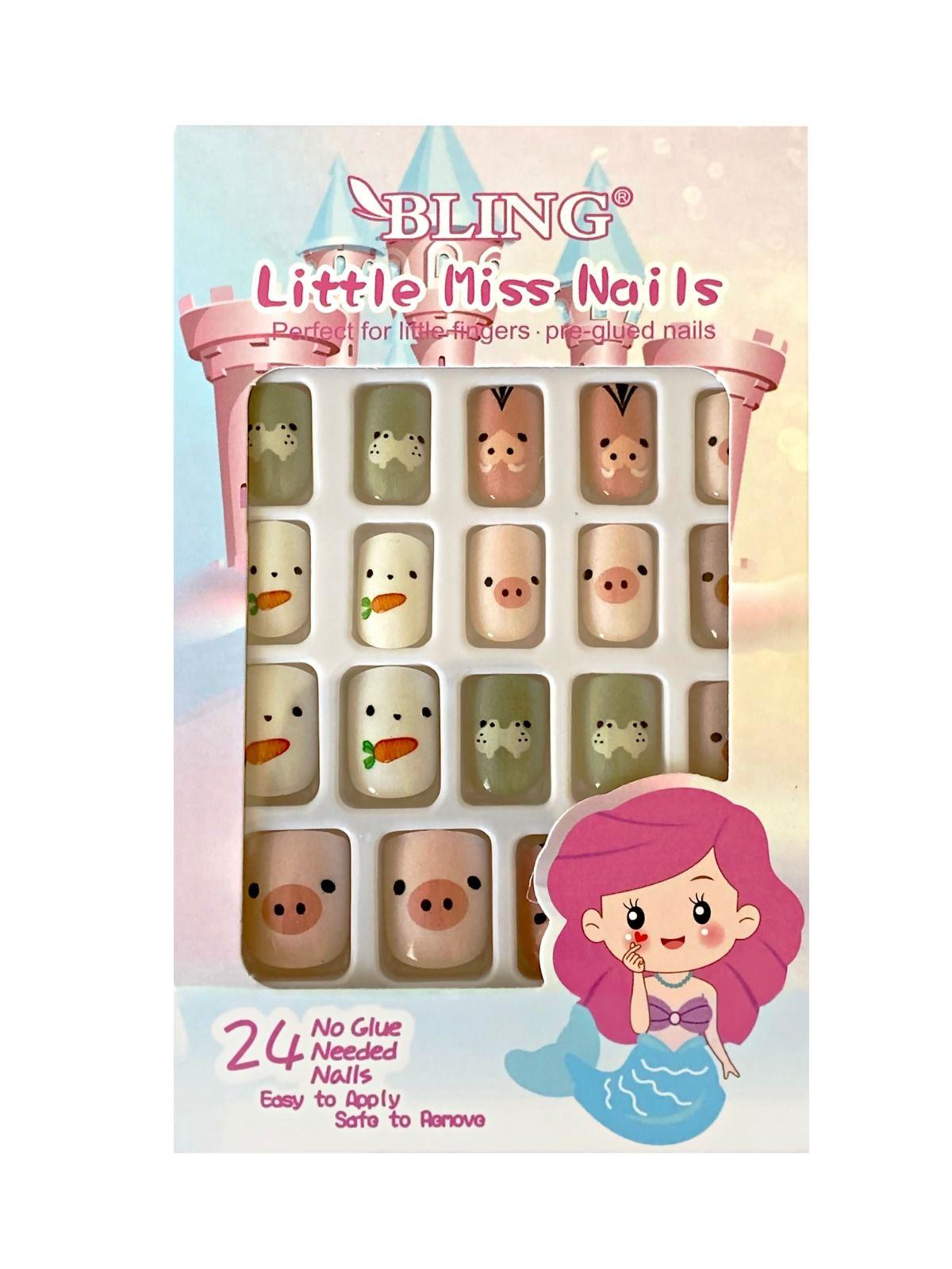 Artificial nails for children, 24 pcs - type III