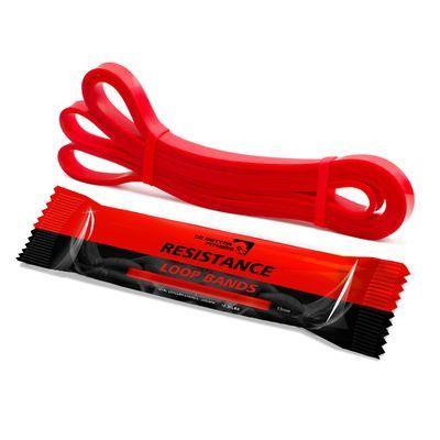 Fitness power band / exercise rubber - red resistance 2-16 kg