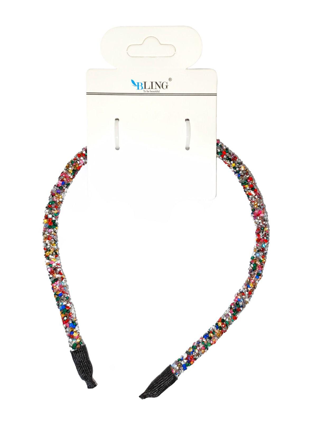 BLING hairband with dewlap crystals - colorful
