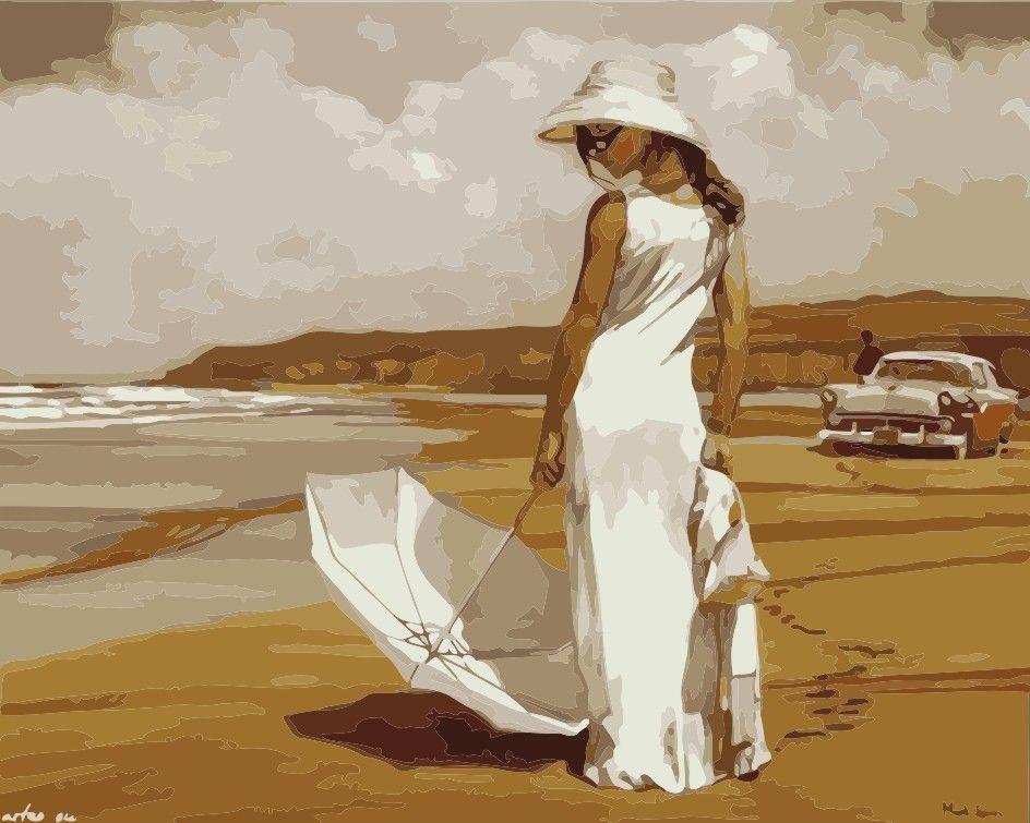 Painting by numbers - Woman at the seaside 60x75