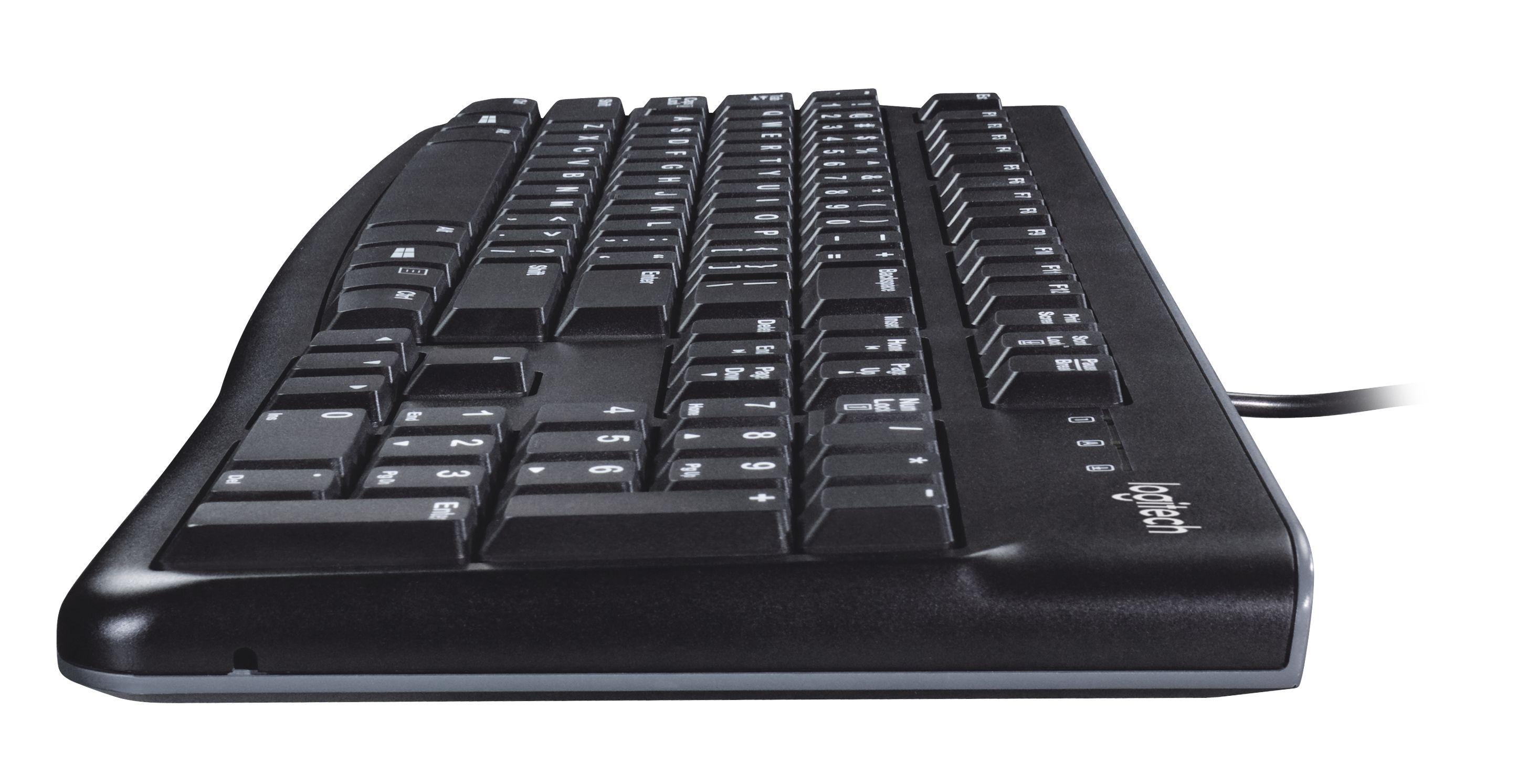 Logitech K120 keyboard USB QWERTY US International Black