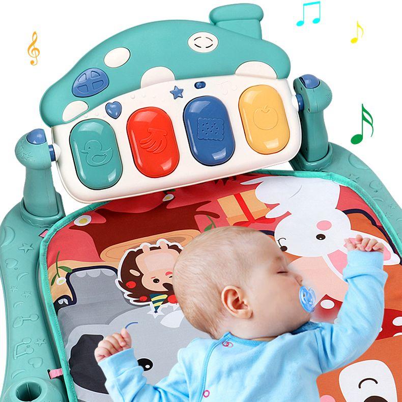 Mata edukacyjna dla niemowląt z pianinem- zielona