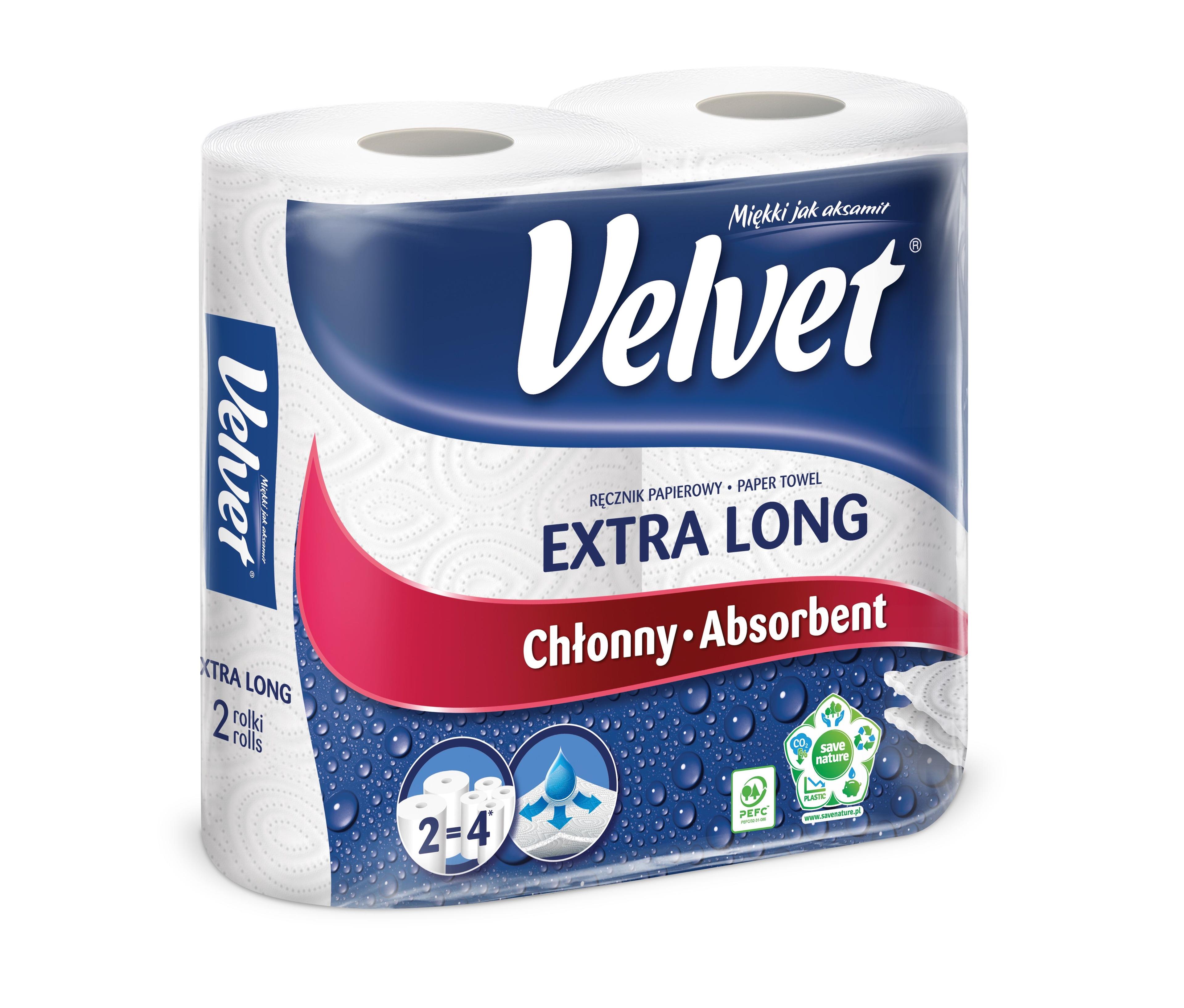 Paper towel longest Pure White Velvet - 2 rolls