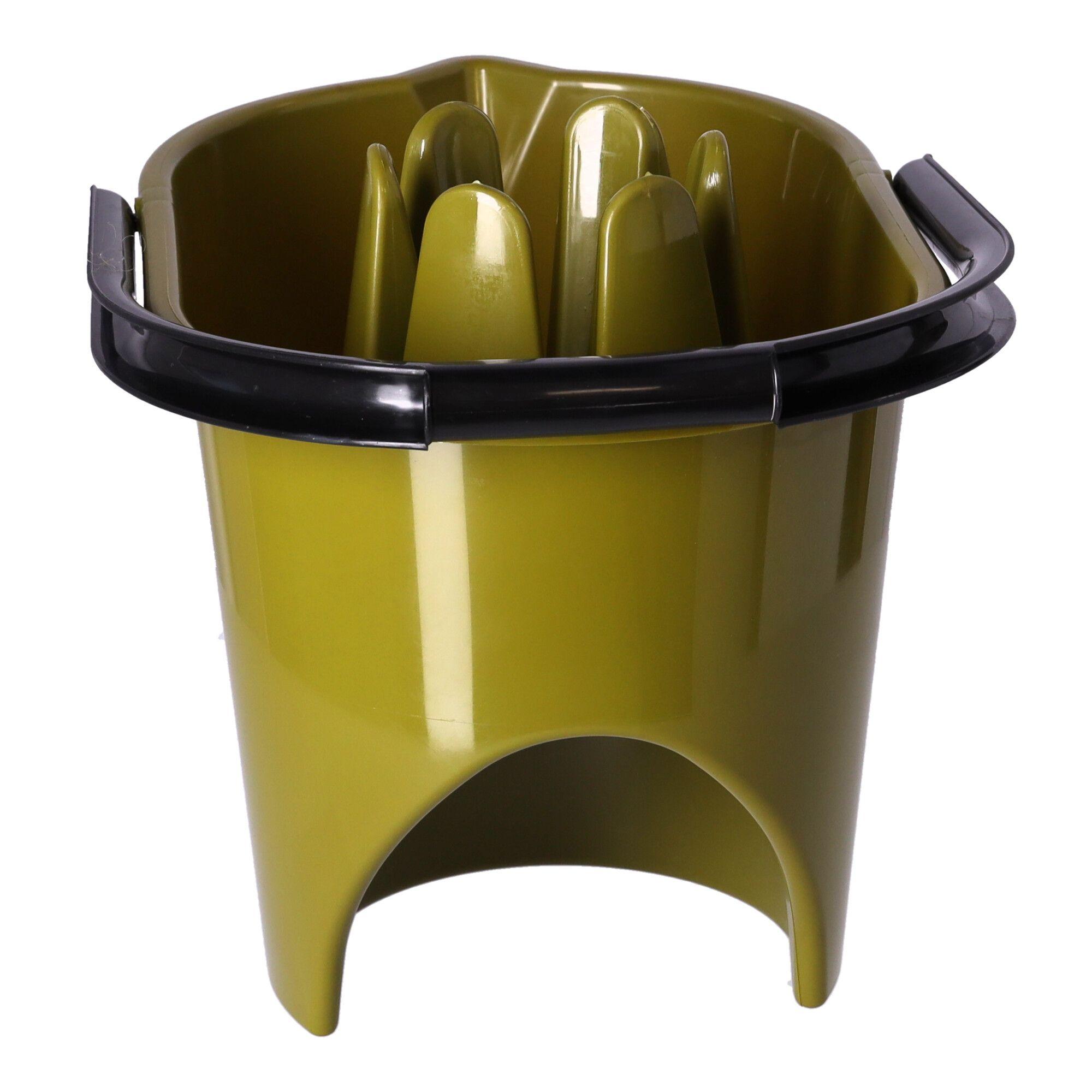 Mop bucket with squeezer, POLISH PRODUCT - rotten green