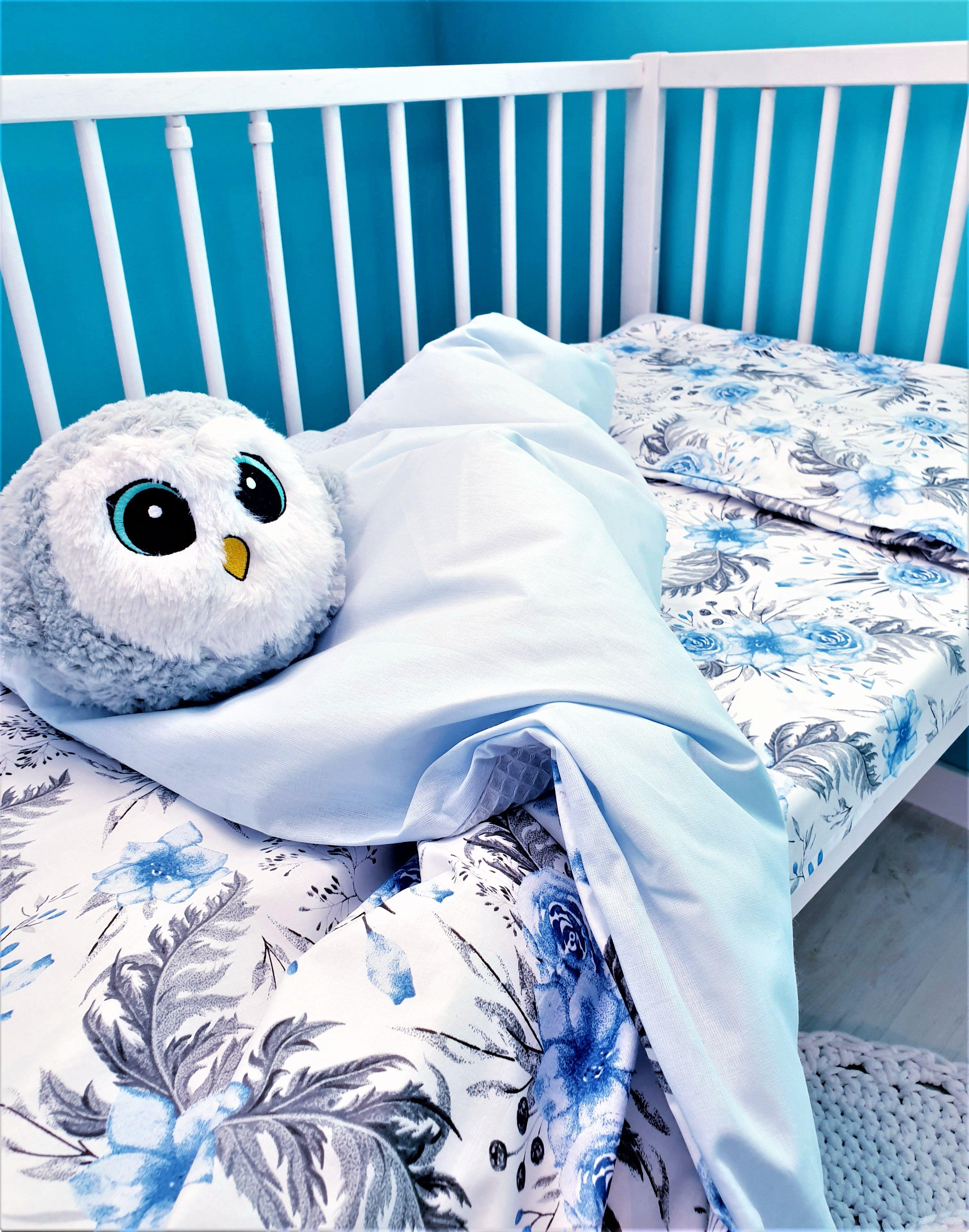 4in1 children's bedding set - blue rose and fern