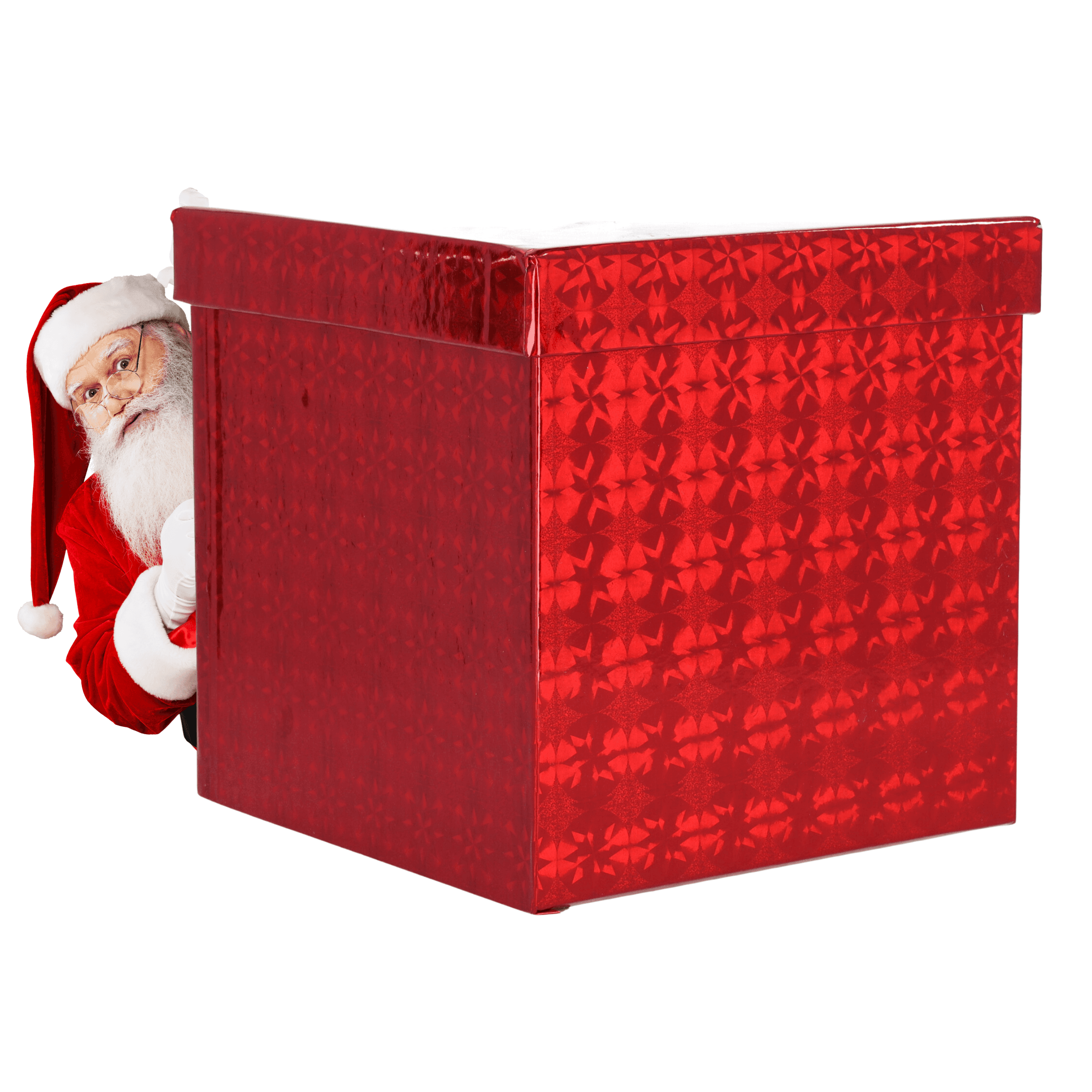 Pudełko prezentowe kwadratowe - czerwone 18,5x18,5 cm