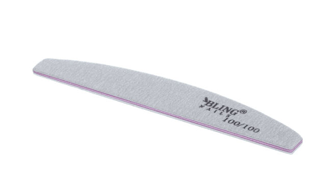 Double-sided nail file, gray, BLING 100/100 - typ 4