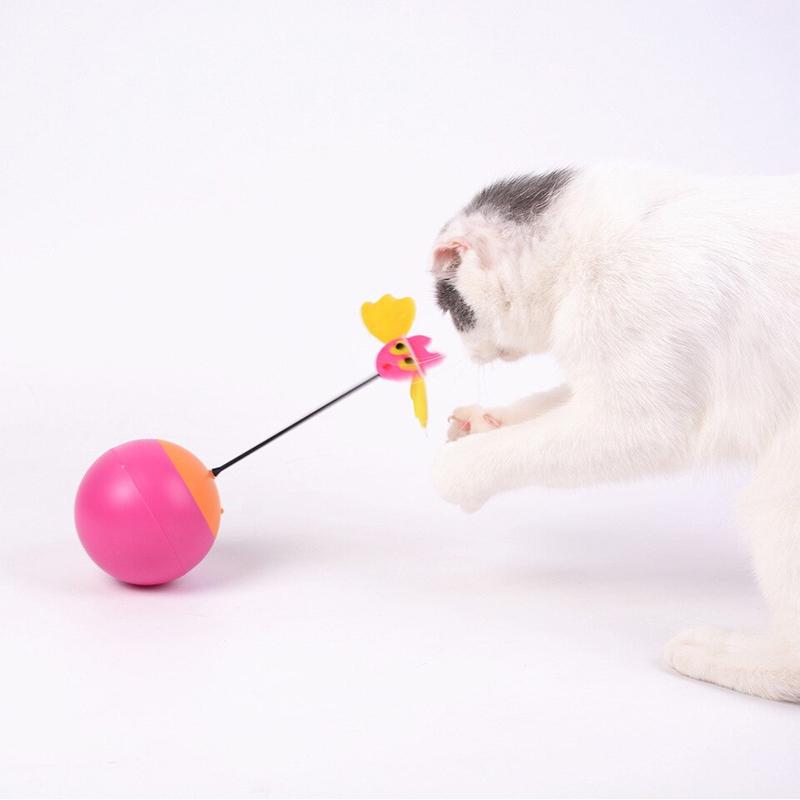 Zabawka dla kota 3w1 z laserem - różowa