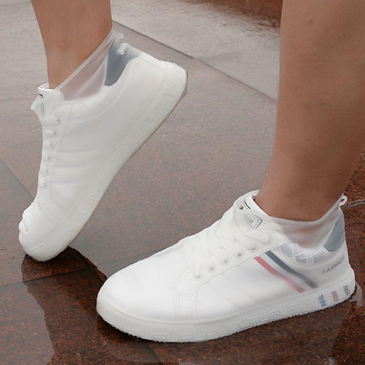 Gumowe wodoodporne ochraniacze na buty rozmiar "26-34" - białe