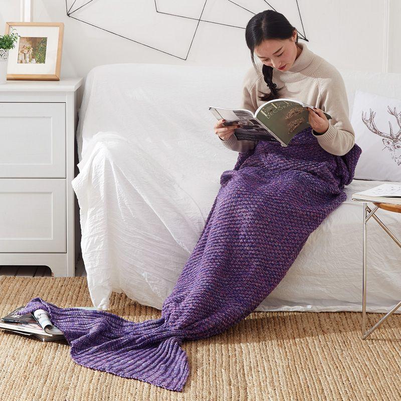 Mermaid tail blanket 80x180 - dark purple