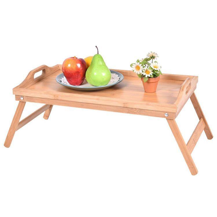 Breakfast table for bed, bamboo tray
