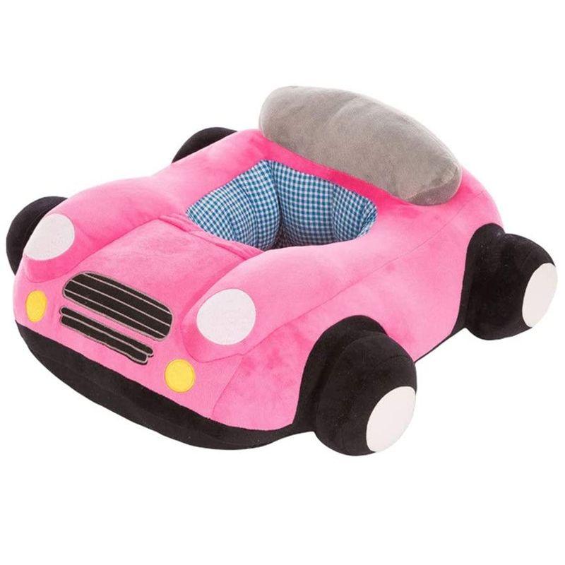 Pluszowe siedzisko dla dzieci Samochód - różowe
