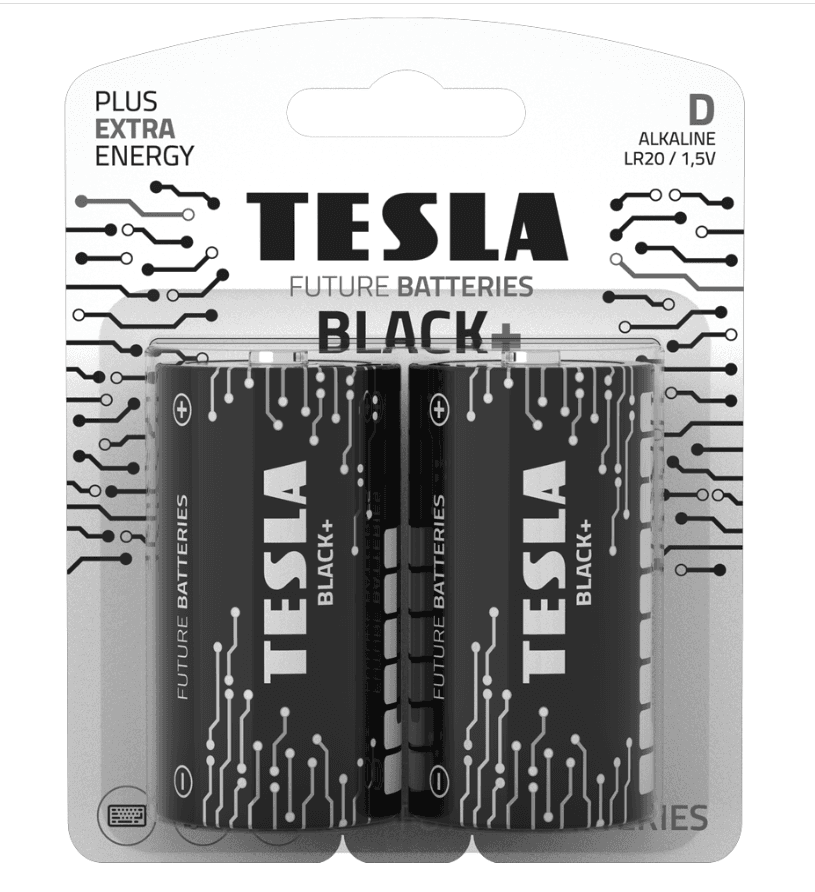 Alkaline battery TESLA BLACK+ LR20 1.5V 2 PCS