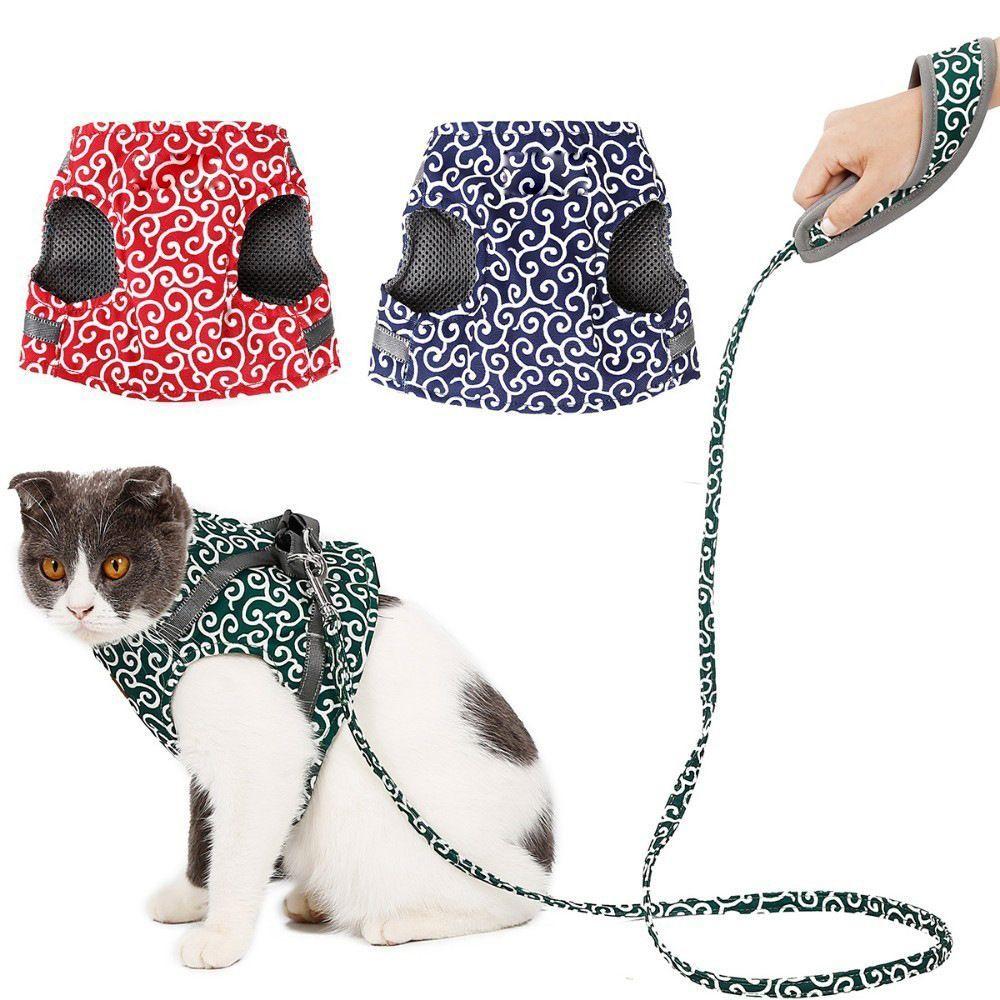Harness for a cat / dog - Red, size S
