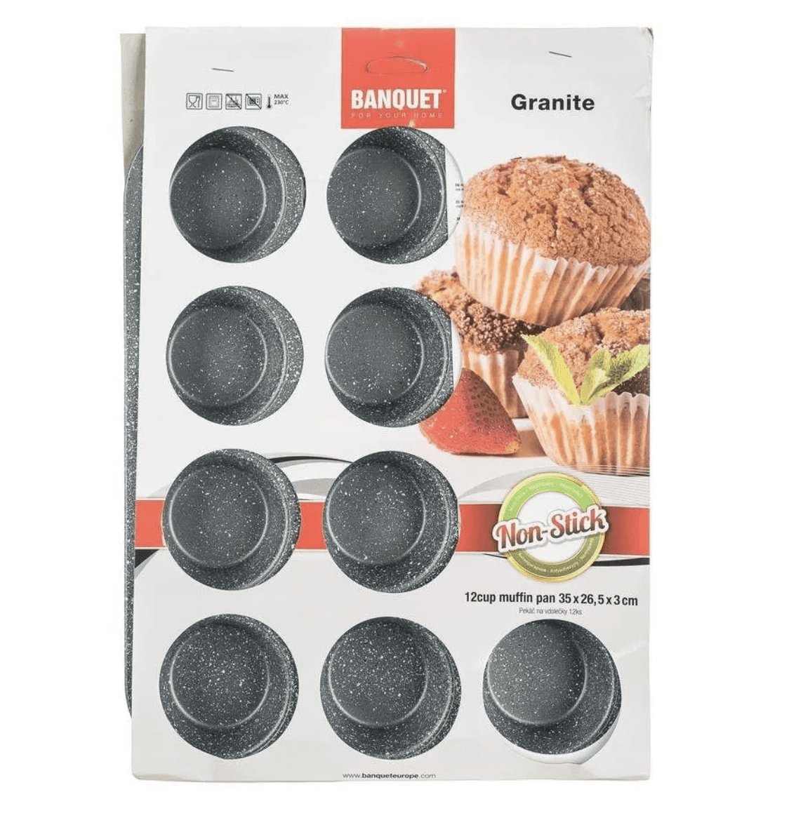 Mold for 12 muffins GRANITE