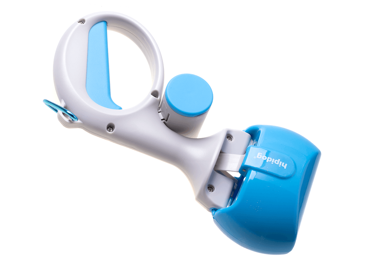 Automatic scoop to collect faeces - blue