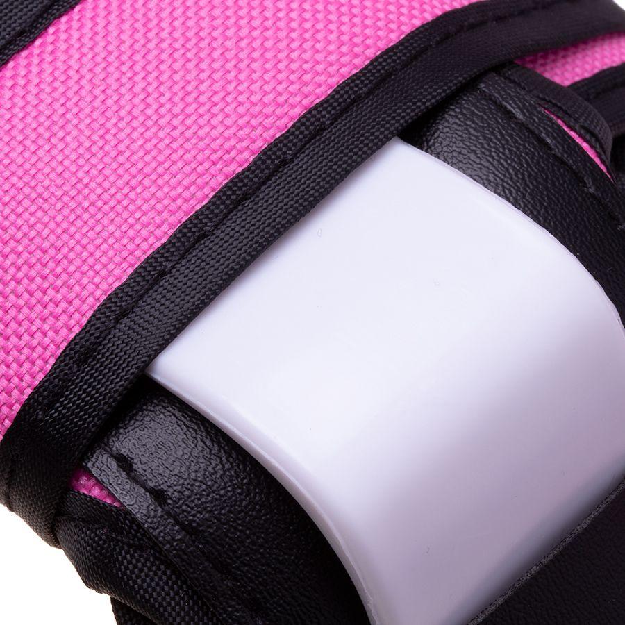Helmet + protectors for roller / skateboard / bike - pink, size M