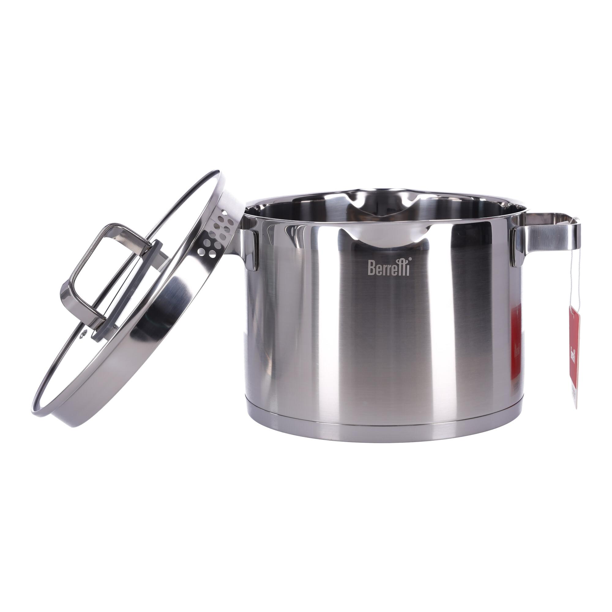 Stainless steel pot with lid Mistral BERRETTI, 22 cm