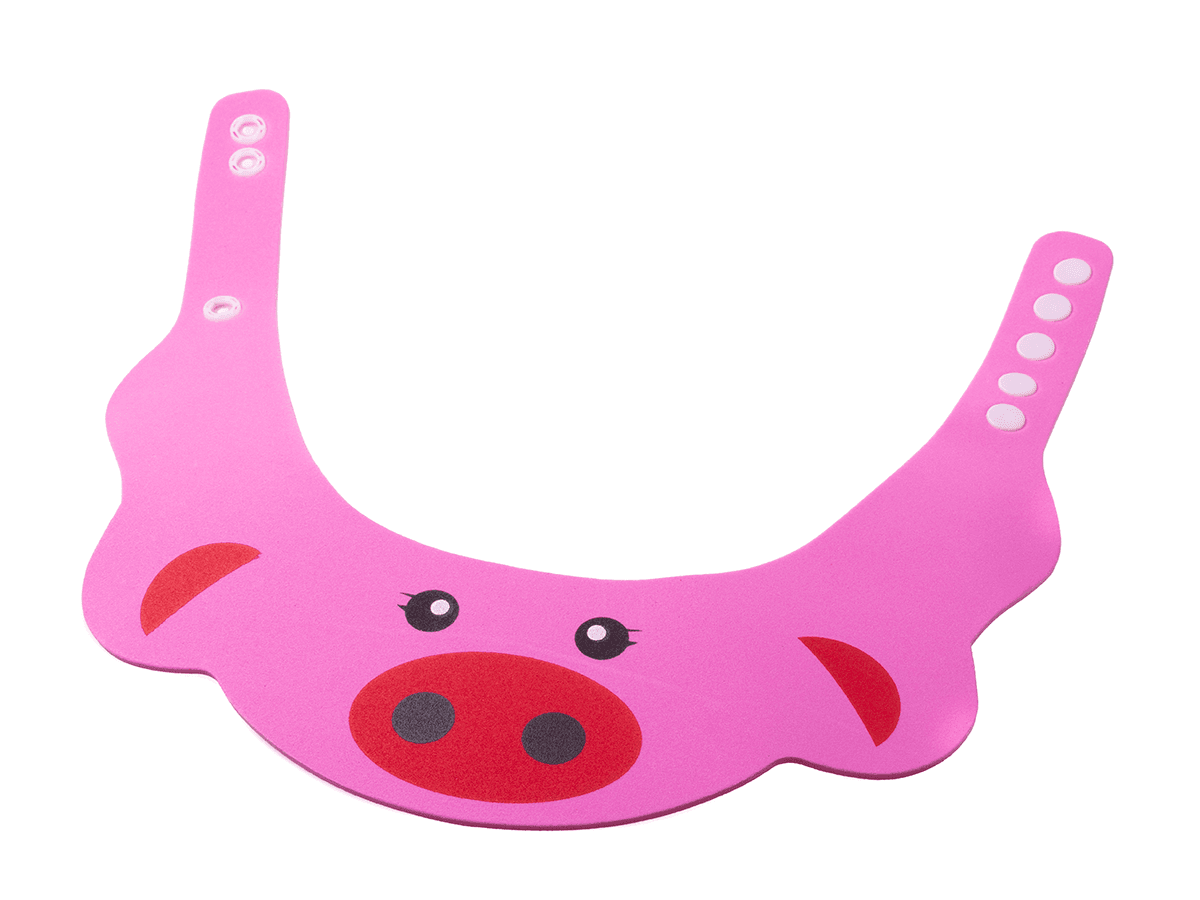 Daszek do mycia głowy dla dzieci/ Rondo kąpielowe - różowy "świnka"