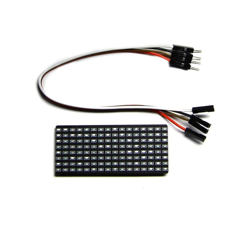 8x16 blue LED matrix for ESP32, ESP8266, Arduino - wires