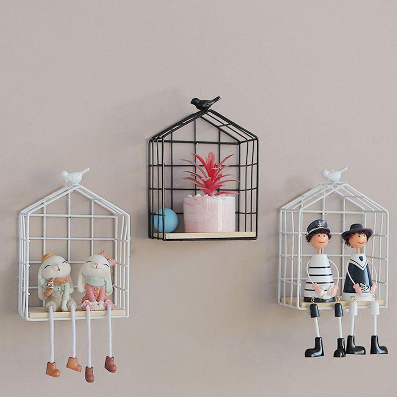 Decorative shelf in the shape of a house 15.5x10cm - white