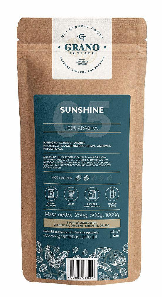 Grano Tostado Sunshine Coffee, medium ground 500 g