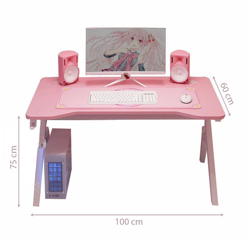 Biurko gamingowe 100 x 60- różowe