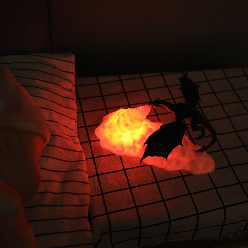 Children's bedside lamp in the shape of a yawning dragon - model 3