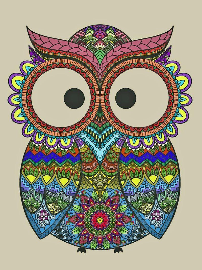 Diamond Embroidery / 5D Picture / Diamond Mosaic / Diamond Painting - owl, size 40x50 cm