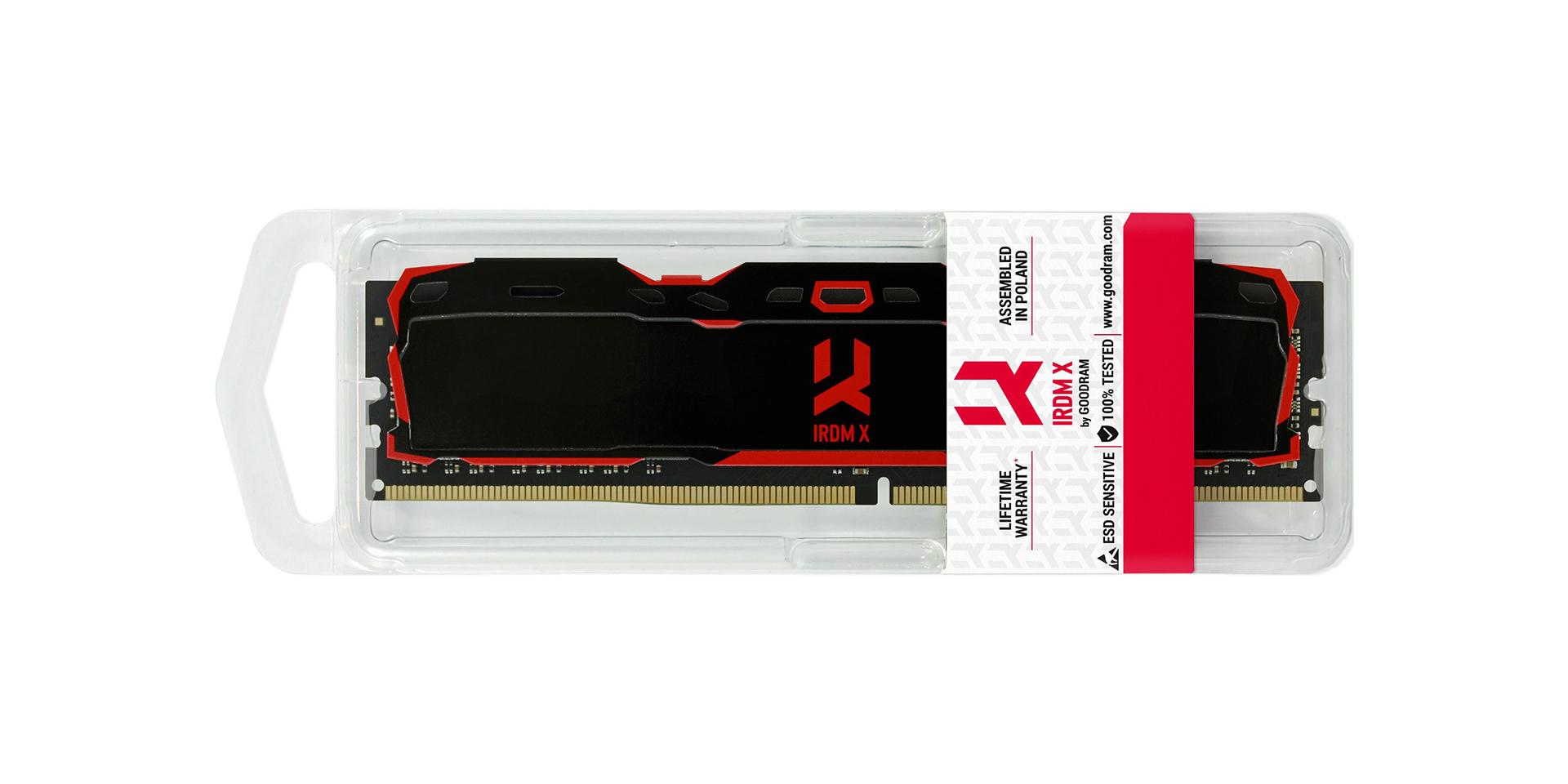 Pamięć GOODRAM DDR4 8GB PC4-25600 (3200MHz) 16-20-20 IRDM X BLACK 1024x8