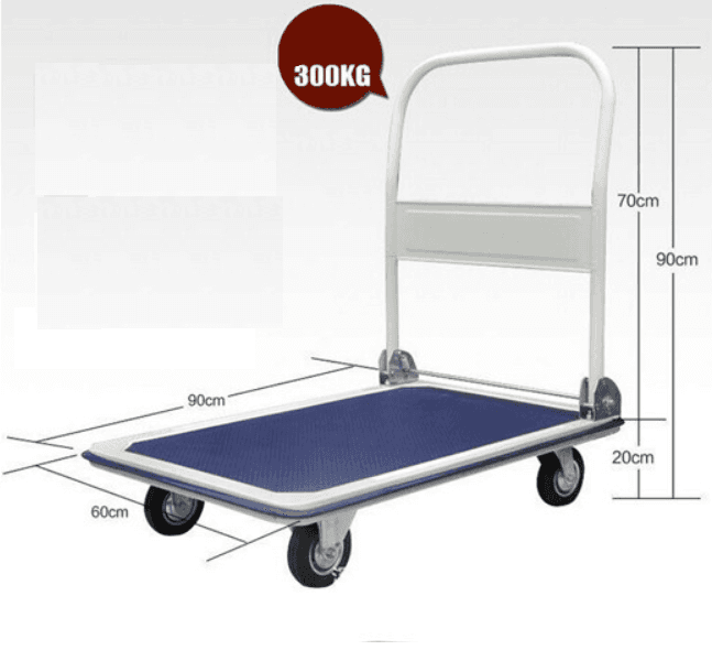 Folding transport cart, load capacity 300 kg
